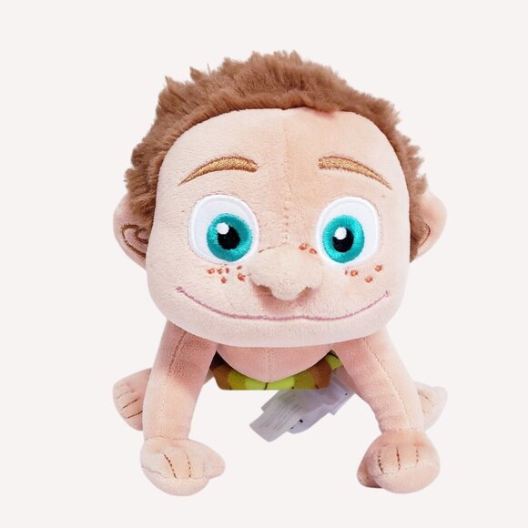 Disney Store Good Dinosaur Spot Plush Doll Stuffed Toy Brown Hair Green Outfit - Picture 1 of 5